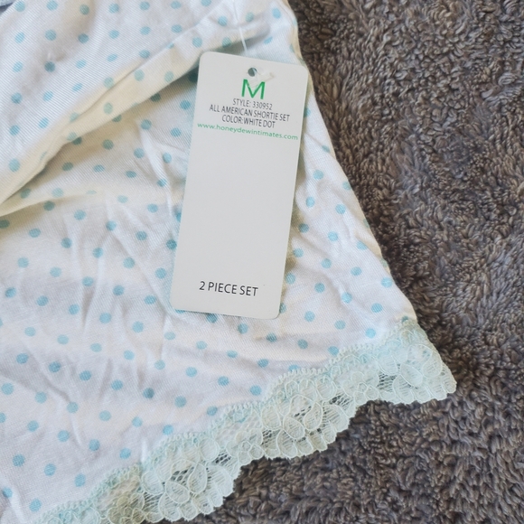 *NWT* Honeydew Intimates Late Night Black Lounge Top and White Shorts, Size M - Picture 4 of 10